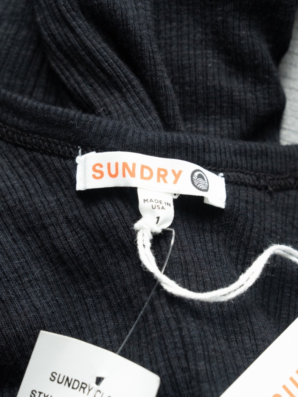 Sundry Ribbed - Cross Back Tank Top - Picture 4 of 16